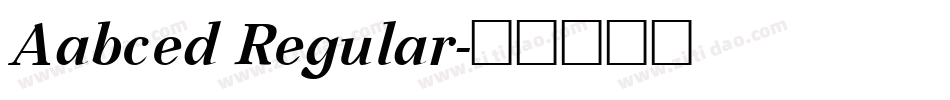 Aabced Regular字体转换